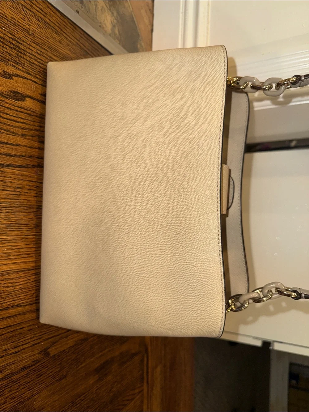 Michael Kors Taupe Shoulder Bag with Gold Hardware